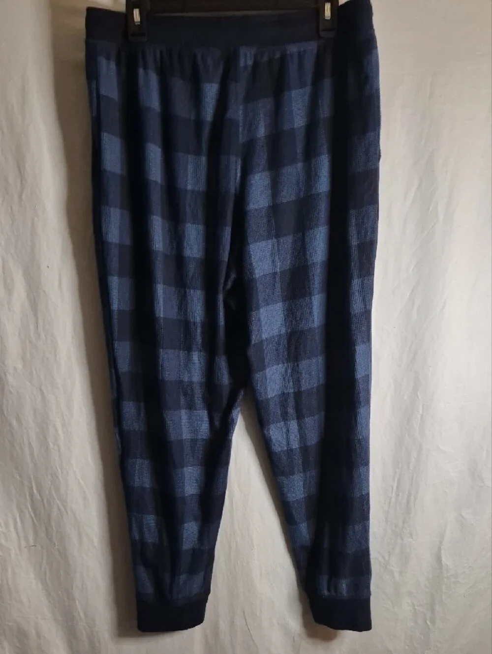 George Blue Plaid Jogger Sweatpants